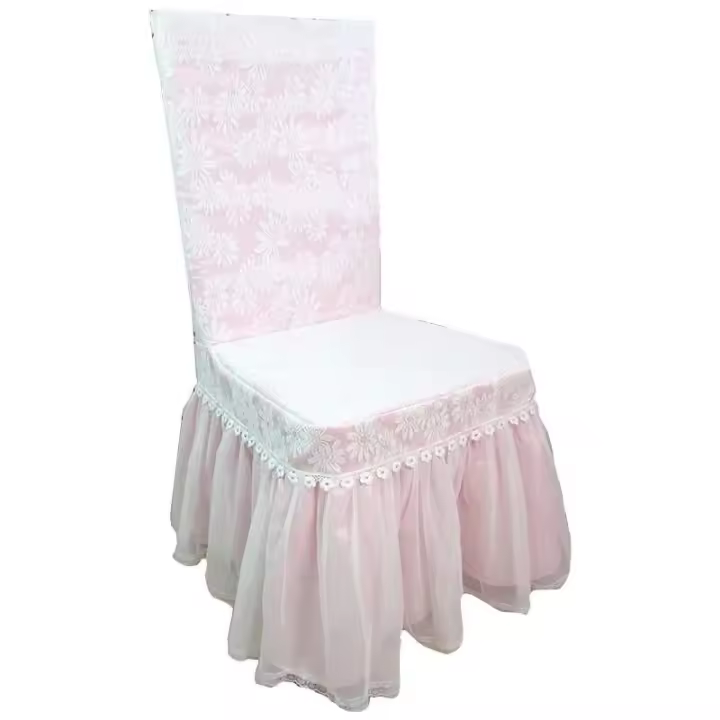 Mantel de jardín Ence de Corea del Sur, lazo rosa fresco, tela de decoración de boda rectangular europea de mesa, funda de silla personalizada - 1