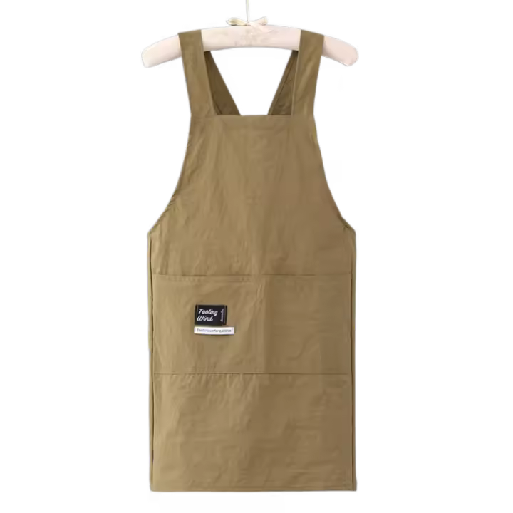 Accesorios de cocina con bolsillos, delantal de cocina con correa cruzada, impermeable, a prueba de aceite, uniforme de trabajo de Chef suave para mujer/hombre - 1