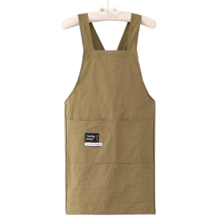 Accesorios de cocina con bolsillos, delantal de cocina con correa cruzada, impermeable, a prueba de aceite, uniforme de trabajo de Chef suave para mujer/hombre - 1