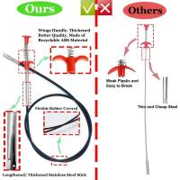 160cm, removedor de zumbadores de pelo Snake Drain, Ekstra Uzun Gerilebilir Pençe El Ulaşıcı, recolección de basura, Tıkaç Delik, Kanal, Lavabo, - details 2