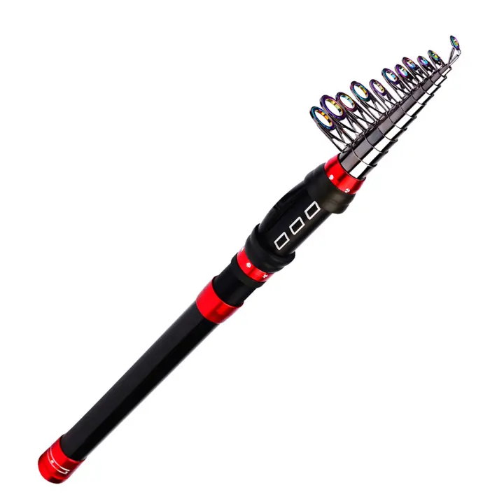 Cañas de pescar ligeras de carbono, poste de mar ligero y telescópico para pesca en agua salada y dulce - 1
