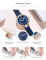 Reloj de Pulsera de Acero Inoxidable con Malla de Milanesa Reloj de Cuarzo Japonés Impermeable para Mujeres Regalo Elegante - details 4