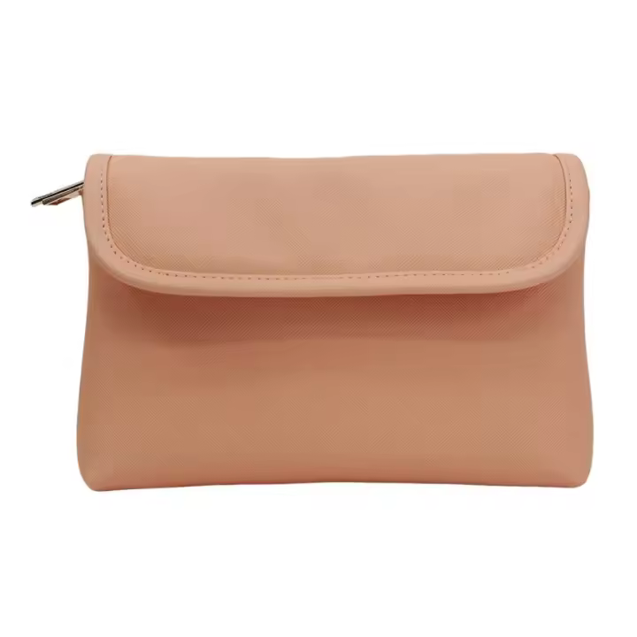Bolsa de maquillaje con doble cremallera, neceser de viaje - 1