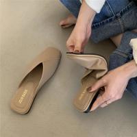 Shevalues ​​Sandalias planas para mujer 2025 moda verano al aire libre fondo suave mulas zapatos casuales de punta cuadrada señora cómodas zapatillas de casa - details 13
