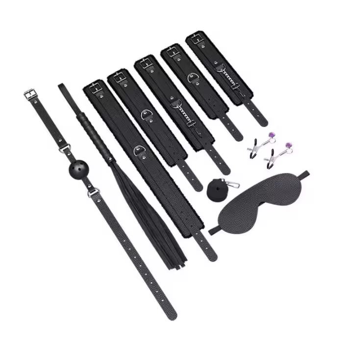 Juego de Cuero Leten Fantasía Adulta de Boundage con Manos y Tobillos Juguete Sensorial para Parejas - 1