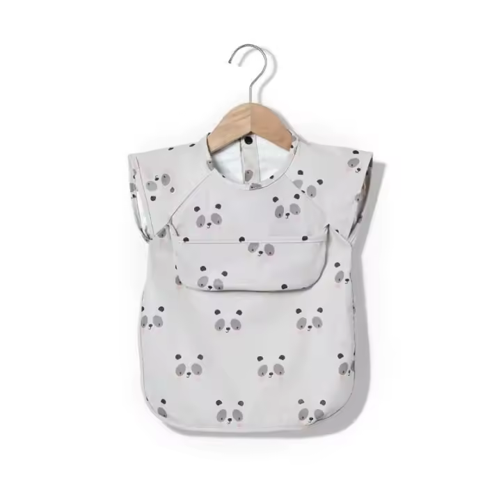 Delantal de Dibujos Animados para Bebé Impermeable de Cuero PU, Adecuado para Niños de 1 a 3 Años - 1