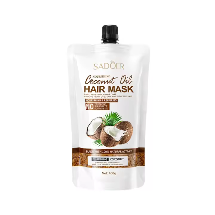 Mascarilla capilar potenciadora de aceite de coco Sadoer Acondicionador suave y suave - 1