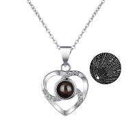 Collar Personalizado de Cobre con Colgante de Proyección 100 Lenguas Caja de Joyería en Forma de Manzana con Rosa Conservada Perfecto para el Día de la Madre - details 20
