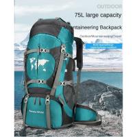 Mochila de senderismo de tela Oxford, alta capacidad, para exteriores, viajes, Camping, soporte, 75 litros - details 0