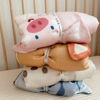 Suministros de cama, funda de almohada suave de dibujos animados, funda de cojín suave y elegante Rectangular, funda de cojín portátil acogedora para sala de estar - details 14