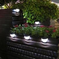 Luces solares impermeables para decoración de jardín, lámpara de pared alimentada por luz Solar, foco de ahorro de energía, blanco, 1-10 piezas, 6 led - details 6