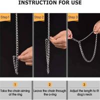 Ahogador para perros con cadena antideslizante P para perros pequeños, medianos y grandes, cuellos de entrenamiento Titan duraderos, mascota estable cromada de 2 filas - details 6
