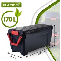 Caja de almacenamiento de plástico grande Caja de garaje de 60 l Lote de 3 SIA-60 Negro Apilable - details 13