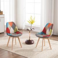 Silla Nórdica Multicolor con Resaldo Estilo Patchwork para Cocina BH29mf-4 - details 3