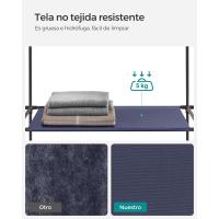 Armario de Tela 12 con Barra y Estantes Armario Estable para Dormitorio, Vestidor 150 x 45 x 175 cm - details 21