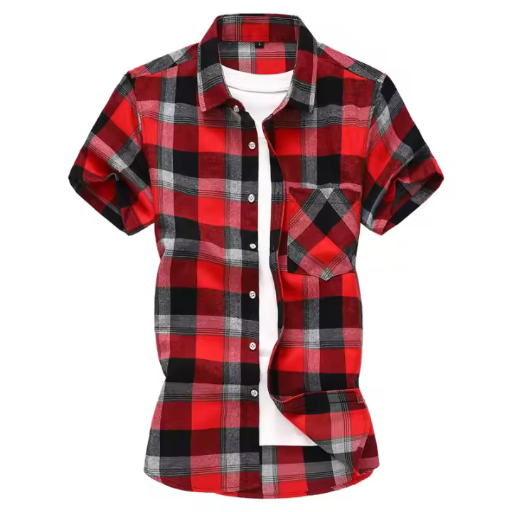Camisa casual de verano para hombre con cuello cuadrado, camisa de oficina con estilo, moda de suelo, talla 7XL - 1