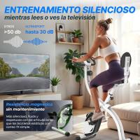 Bicicleta Estática Plegable hasta 130 KG Extra Silenciosa con Sillín de Comodidad Ajustable - details 19