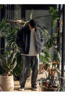 Chaqueta de herramientas de Detroit retro americana chaqueta de béisbol suelta de solapa vieja lavada de marca de moda de primavera y otoño para hombres - details 4