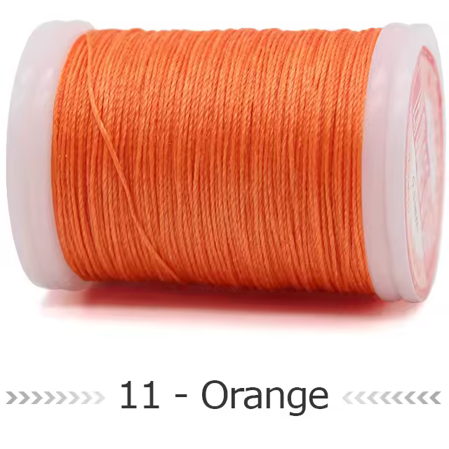 Hilo encerado de alta calidad, cuerda redonda de poliéster recubierta de cera, sólida para pulseras trenzadas, costura de cuero artesanal, 0,5 M, 120mm - 1
