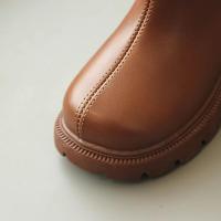 Botas cortas antideslizantes para niñas, zapatos de cuero informales versátiles, suaves, estilo coreano, británicos, Otoño, 2024 - details 6