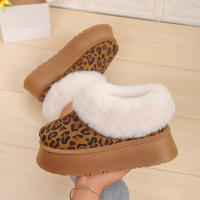 Botas de nieve con estampado de leopardo, engrosadas y de terciopelo para mantener el calor y usar a la moda antideslizante. - details 8