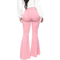 Pantalones acampanados de mezclilla elástica ajustados a la cintura HSF99 Fashion - details 61