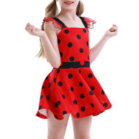 Vestido corto de dibujos animados para niños, traje con estampado de lunares, línea A, fiesta de Halloween, Cosplay de Noche - details 2