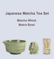 Juego de té Matcha japonés de cerámica de bambú, 5 uds., calidad alimentaria con boquilla, cuenco para mezclar, agitador japonés reutilizable seguro - details 2