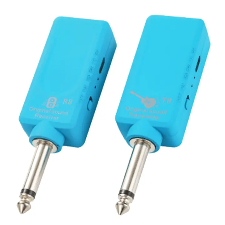 Altavoces, instrumentos de sonido, teclas de bajo, guitarra eléctrica, tubo de soplado electrónico, saxofón, transceptor de Audio inalámbrico, azul cielo - 1