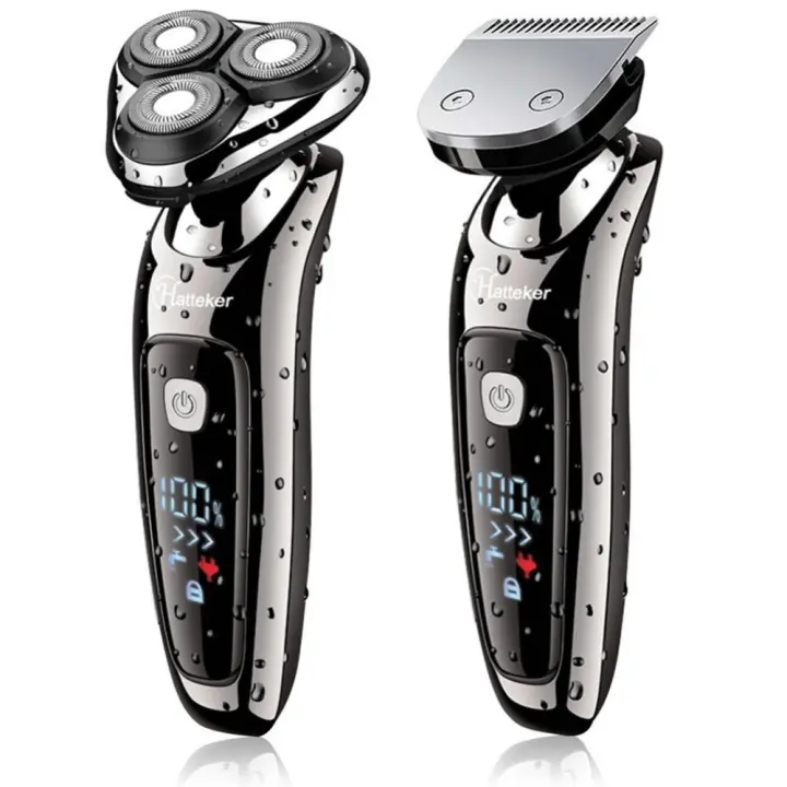 Afeitadora eléctrica 3 en 1 Pro para hombre, máquina de afeitar facial en seco y húmedo, recargable, para el cuidado de la barba y el cuerpo - 1