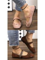 Zapatos Mary Jane de mujer con suela plana y puntera cuadrada de gran tamaño, estilo francés, para la noche, 2025. - details 5