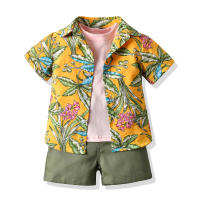 Ropa de verano para niños, camisas de manga corta estampadas, camisetas para bebés, conjunto informal de tres piezas, festival del Agua con salpicaduras - details 19