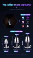 Empaquetado privado Base de ancla de metal sexy Juguete para parejas de adultos al aire libre de acero inoxidable Entrenador de tapón anal para hombre Masturbador anal para adultos - details 5