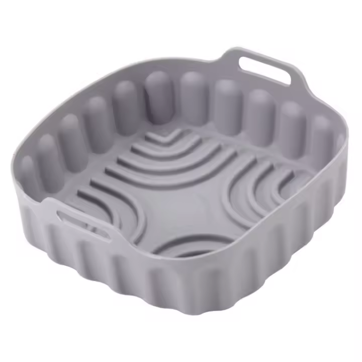 Revestimientos cuadrados duraderos de silicona para freidora de aire, bandeja de horno multicolor de calidad alimentaria, cesta de silicona antiadherente reutilizable para freidora de aire para restaurante - 1