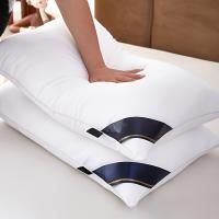 1 pieza Almohada blanca contemporánea, cómoda almohada de hotel para dormitorio, núcleo de almohada no desinflado, soporte cervical, almohada para dormir en casa, regalo de Navidad, regalo de mudanza, regalo de amistad, solo limpieza en seco, funda de - details 0