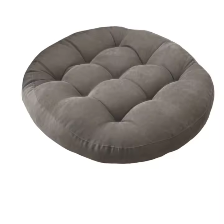 Almohada redonda de pana para suelo, cojines de suelo de Color sólido de gran tamaño, cojín de meditación, cojín para silla, cojines para asiento, decoración del hogar - 1