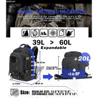 Mochila Táctica Extra Grande de 60L Resistente al Agua para Senderismo y Viajes - details 5