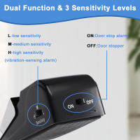 Sistema de Alarma de Puerta Inalámbrica Anchtek 120dB Seguridad para el Hogar Anti-Robo Sistema de Bloqueo de Puerta Portátil Alarma de Presión - details 4