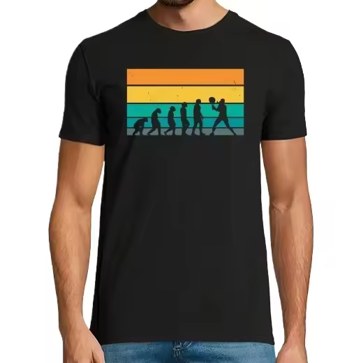jugando al pádel evolución de jugadores de pádel vintage,Camiseta de Pádel Divertido, ropa para exteriores - 1