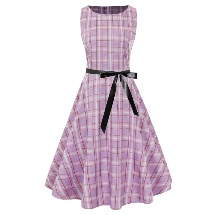 Ropa navideña para mujer, vestido pequeño estampado de nuevo estilo 2025 - 1