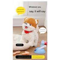 Perro de juguete que camina ladrando con correa de control remoto cachorro mascota electrónica niños juguete interactivo mascota cuerpo vivo Furby perro juguete ladra y anda pets alive - details 2