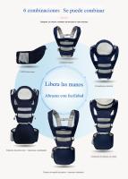 Portabebés Estibable Portabebés Bandolera Portabebés Horizontal Delantero y Trasero Portabebés Ergonómico de Algodón Ligero y Transpirable Para Todas las Estaciones 9 en 1 Portabebés Multifuncional con Riñonera - details 3