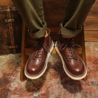 Botas de hombre de alta gama de cuero, zapatos de hombre de piel de vaca de capa superior - details 0