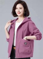 Chaqueta con Capucha de Viento de Media Longitud Coreana Abrigo Casual para Mujeres Primavera Otoño 2025 - details 9
