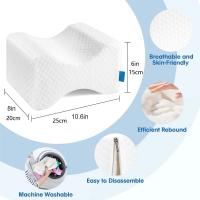 Almohada de espuma viscoelástica para rodilla, para ciática ortopédica, espalda, pierna, cadera, alineación de la columna vertebral, almohadas para el cuerpo durante el embarazo, soporte para la espalda para personas que duermen de lado - details 1