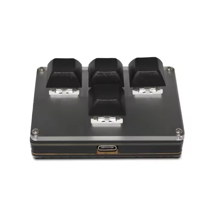 Teclado inalámbrico personalizable de 4 teclas, 2,4G, USB, Bluetooth, teclas trimodo, personalización, teclas intercambiables en caliente - 1