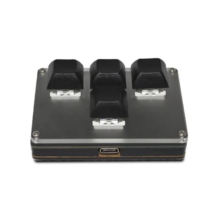 Teclado inalámbrico personalizable de 4 teclas, 2,4G, USB, Bluetooth, teclas trimodo, personalización, teclas intercambiables en caliente - 1