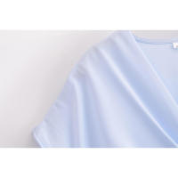 Elegante Vestido de Satén de Verano Cintura A-line para Mujeres 2025 Manga Corta Cuello en V - details 13