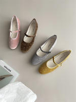 Zapatos Mary Jane Retro de Diseño Coreano Acabado Redondo de Cabeza con Hebilla de Terciopelo para Mujer - details 43