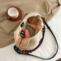 Bolso tejido de playa hueco, bolso de mano para playa, bolso de playa bohemio, bolso de cubo, bolso de hombro hueco de gran capacidad para compras - details 7
